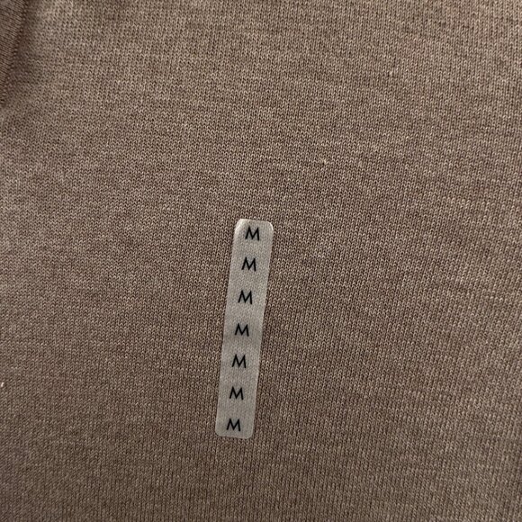 NWOT Roundtree & Yorke Beige 1/4 Zip Sweater Medium Knit Cotton Blend Basic - Picture 9 of 12